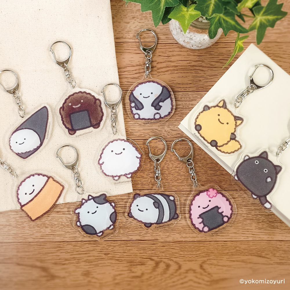 シークレットコレクション　アクリルキーホルダー　のりおにぎりずかん