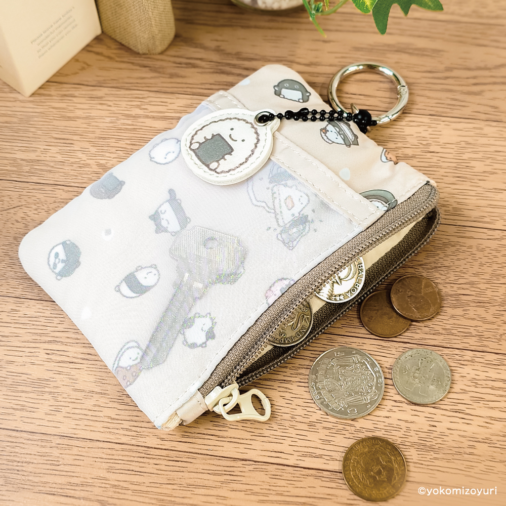 リール付きパスポーチ　のりおにぎりずかん