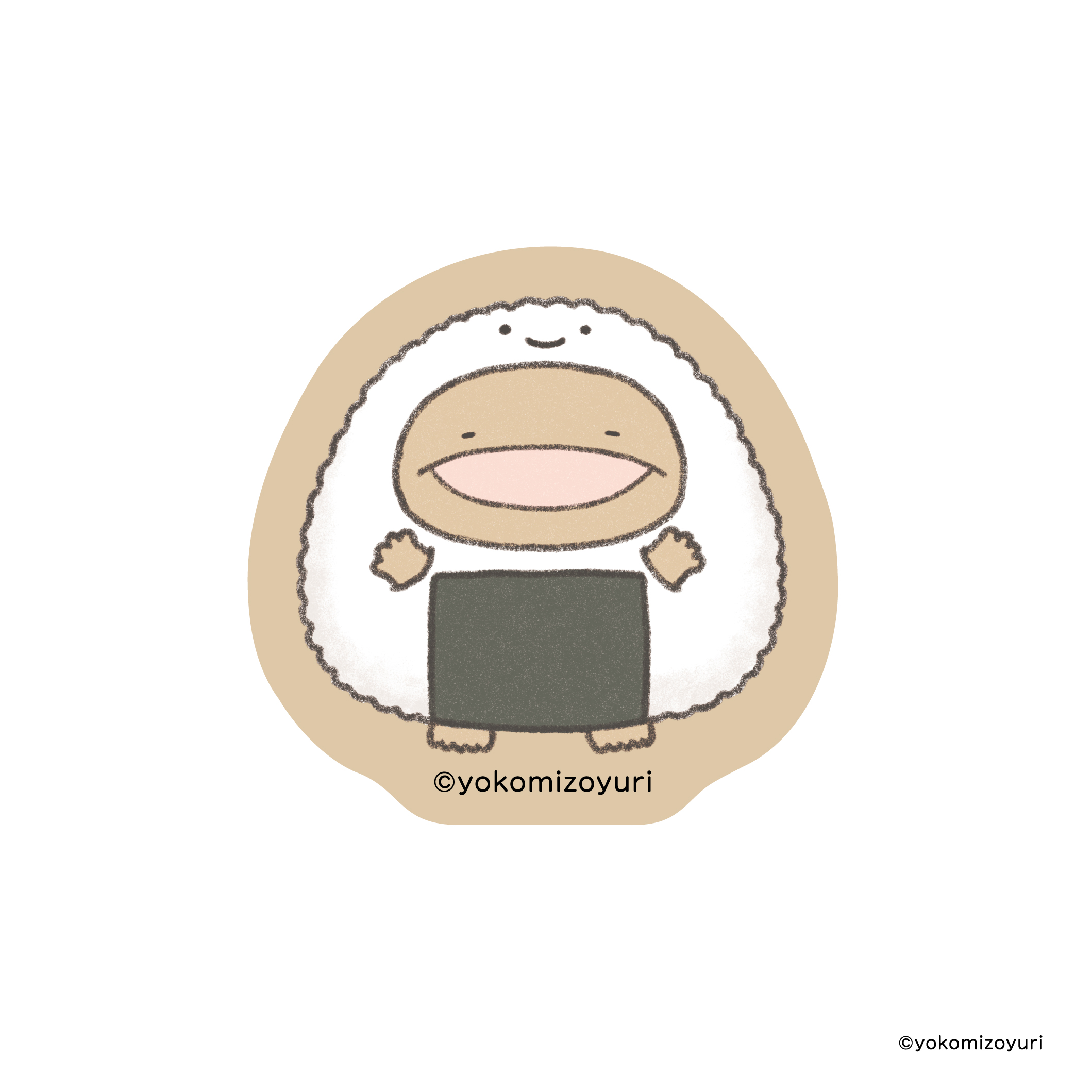 ダイカットステッカー　大さんせいうお　開店のりおにぎり屋