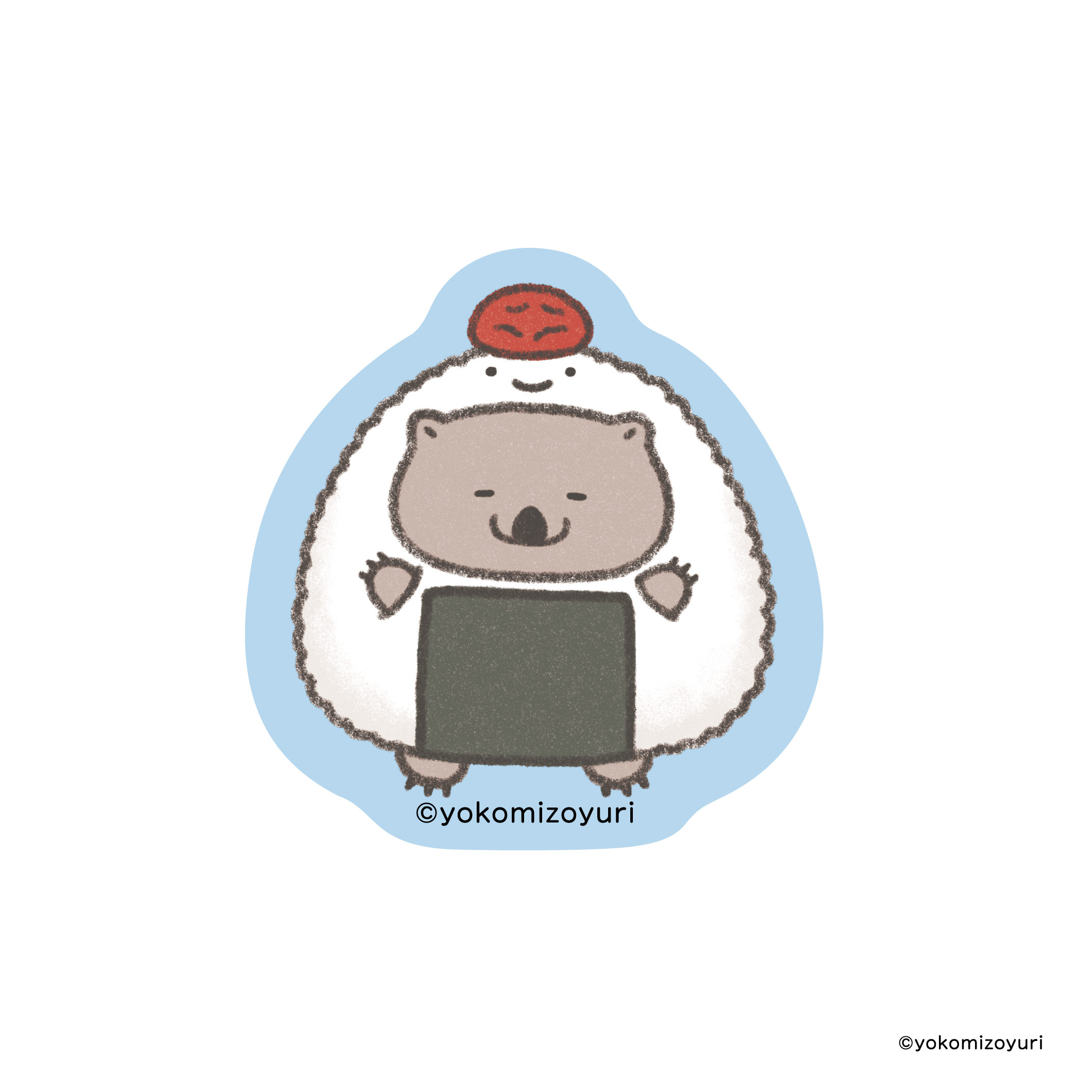 ダイカットステッカー　うぉーんばっと　開店のりおにぎり屋