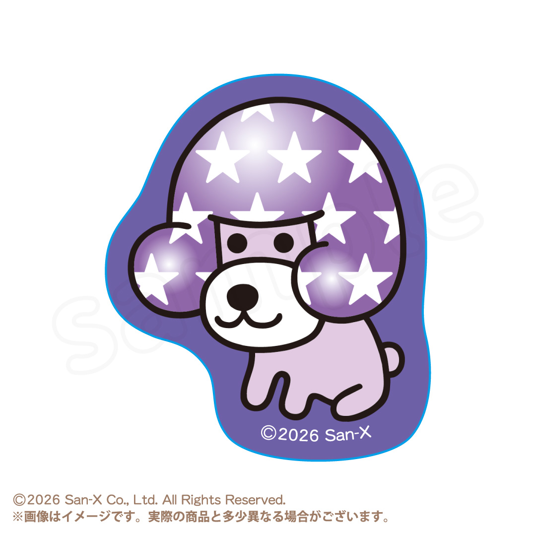 アフロ犬 ダイカットステッカーC