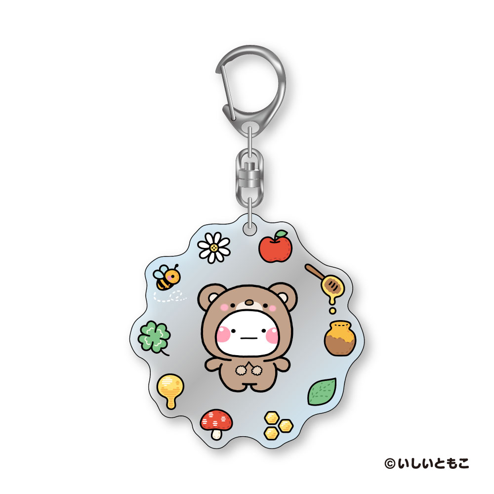 しろまる アクリルキーホルダー なりきりくまさん キービジュアル